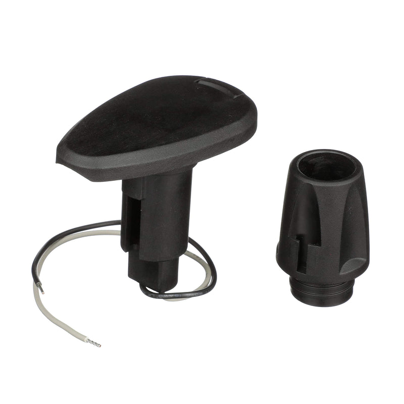Attwood 910T2PB-7 LightArmor™ 910R Series Teardrop Plug-in Light Base — for All-Around Pole Light, 2-Pin, Black Composite Cover One size