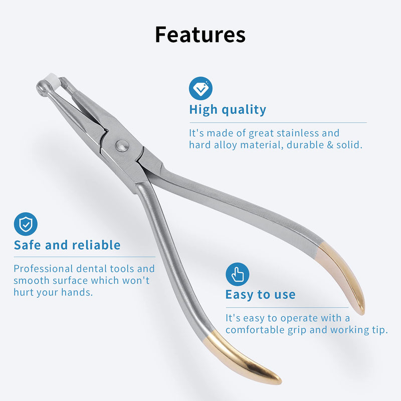Dental Adhesive Removing Pliers, Orthodontic Bandage Remover Forceps Dental Surgical Instrument Tool Tooth Pulling Kit for Dentist - Easy to Use and Portable