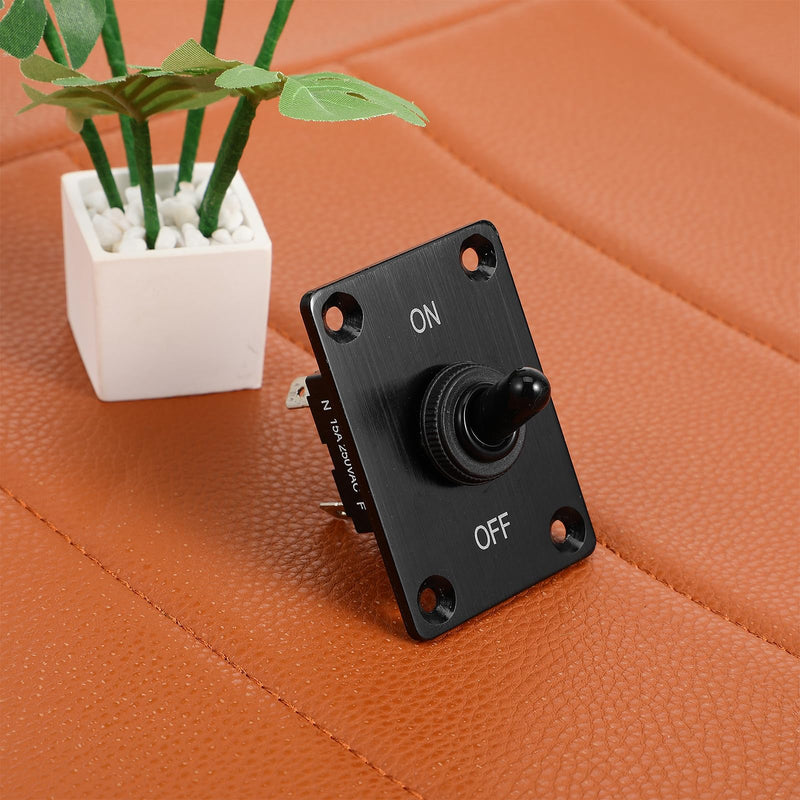 Rv Toggle Switch Panel Rocker Toggle Switch with Protective Cover 2.55 X 1.96 in Mounting Plate on/Off for Marine Boat Camper Car Electrical Equipment