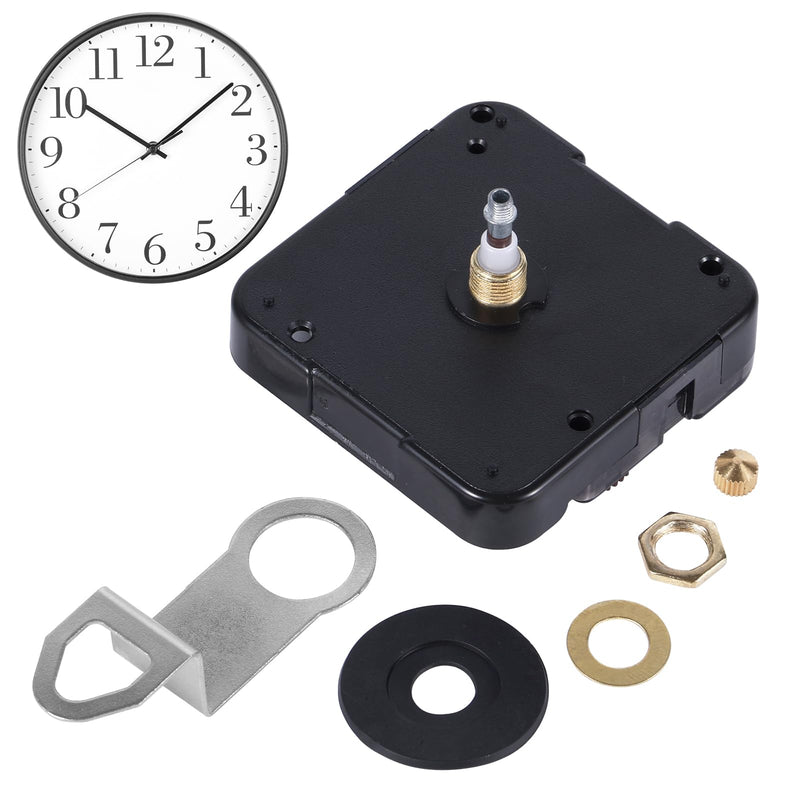 Quartz Clock 12888 Movement Replacement, Black Wall Clock Mechanism Replacement Clock Motor Battery Operated Wall Clock Repair Parts Kit for Wall Clock Without Second Hand & DIY