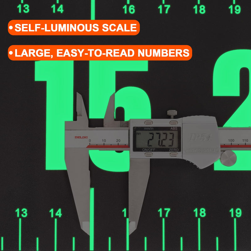 RUTU 53" Fish Ruler Glow in The Dark, Waterproof Fish Measuring Board, Foldable Fish Measuring Tape for Boats, Kayaks, Rafts and Outdoor Fishing, 53x8 inch, Glow-in-the-Dark Night Use 53X8in Glow