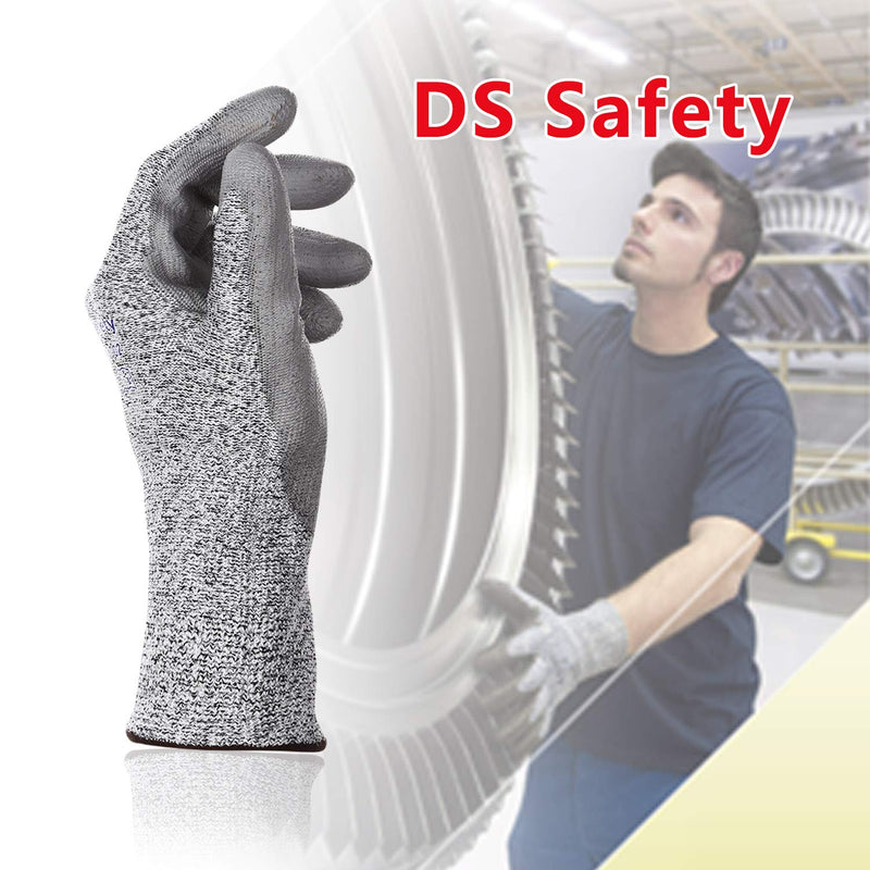 Cut Resistant Gloves with Extreme Lightweight & Thin Level 5 Wire Metal Gloves for Refined Work 12 Pairs Large (Pack of 24) Pu Coating