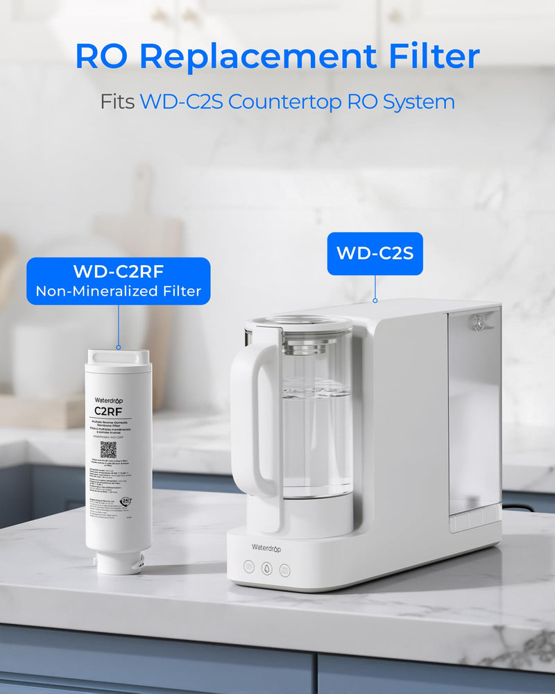 Waterdrop C2RF Filter, Replacement for C2S RO System, 1-Year Lifetime