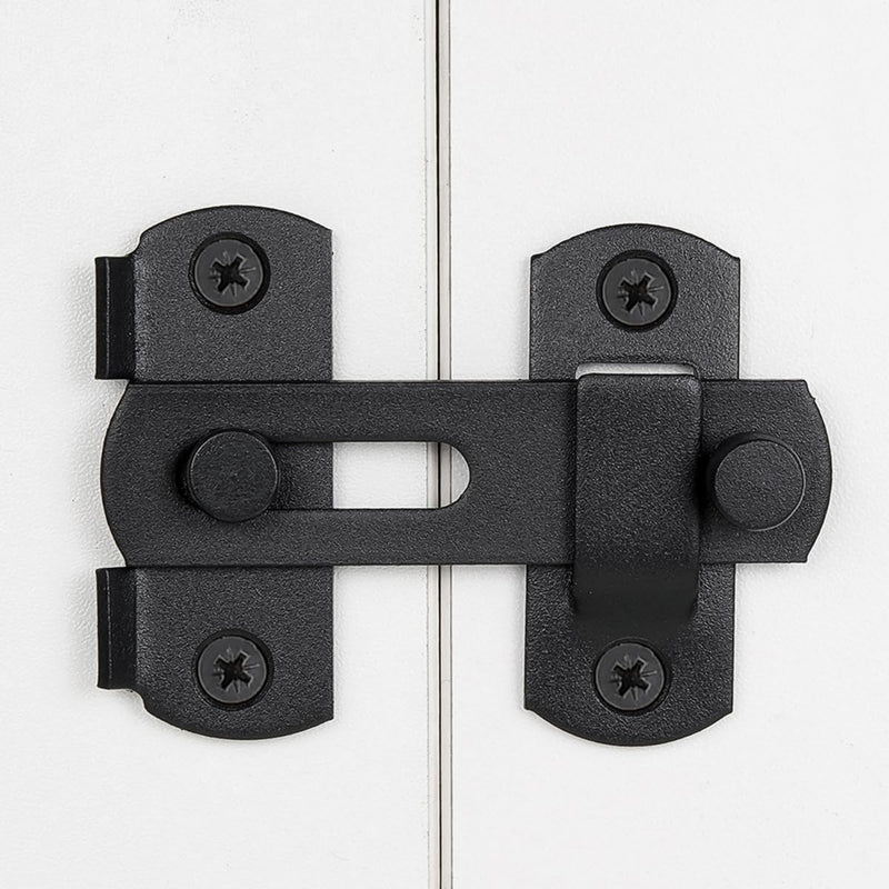 4 Packs Barn Door Latches，2.75” x 2.02” Matte Black Stainless Steel barn gate flip Door Latch Bi-fold Door Lock,Sliding Door Gate Latches Antique Lock Wine Cabinet Closet Door Latches Small_Matte Black 4
