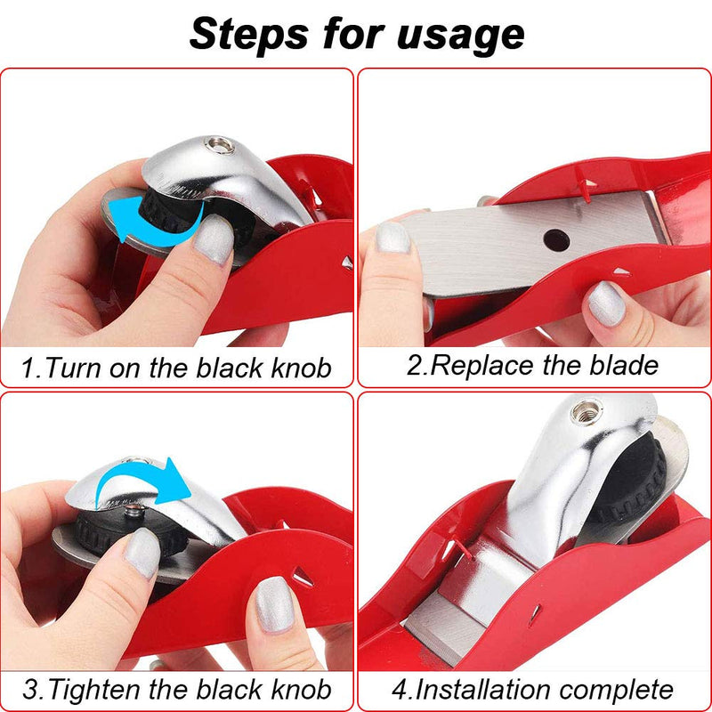 Mini Hand Planer 3-1/2 inch Red Adjustable, used for Wood Craft Processing, Carving and Trimming Projects, Carpenter DIY Model Making (Hand Planer Red) - NewNest Australia