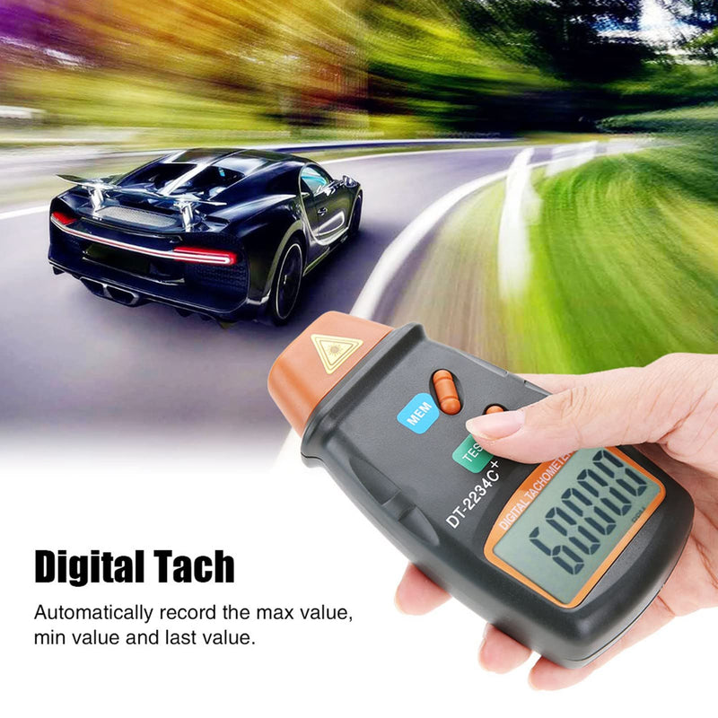 Digital Tachometer, Handheld Non LCD Photo Sensor Tachometer Mini RPM Tester Meter Gauge for Small Engines