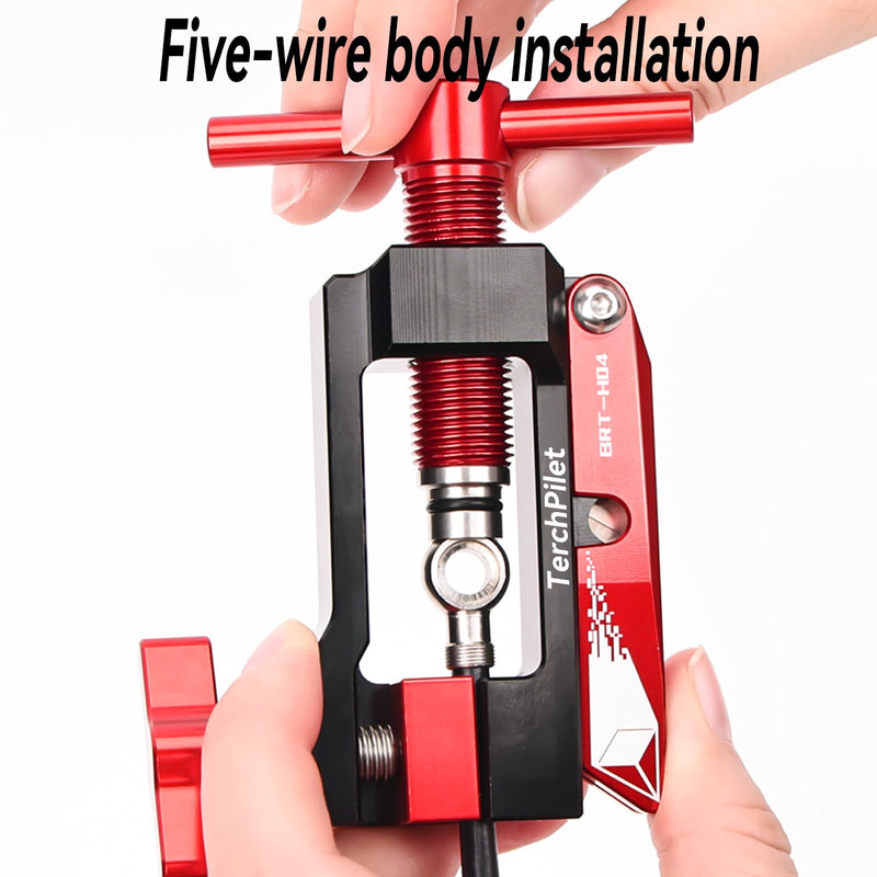 Bike Hydraulic Hose Cutter, Needle Driver & 8pcs Brass Olives Kit - Clean Cuts & Secure Connections,All-in-One Solution for Line Cutter & Hydraulic Hose Fitting Insert
