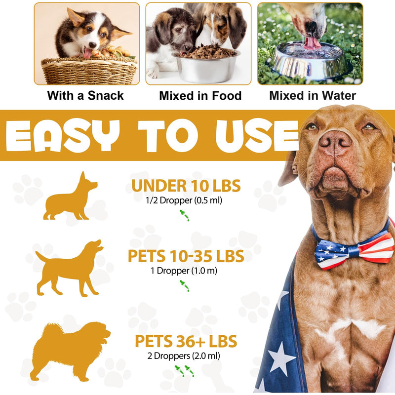 Allergy Relief Drops for Dogs - Allergy and Immune - Immune Support Supplement - Dog Supplement - Natural Pet Supplement for Dog Allergy Relief with Turmeric & Milk Thistle - PawsPlanet Australia