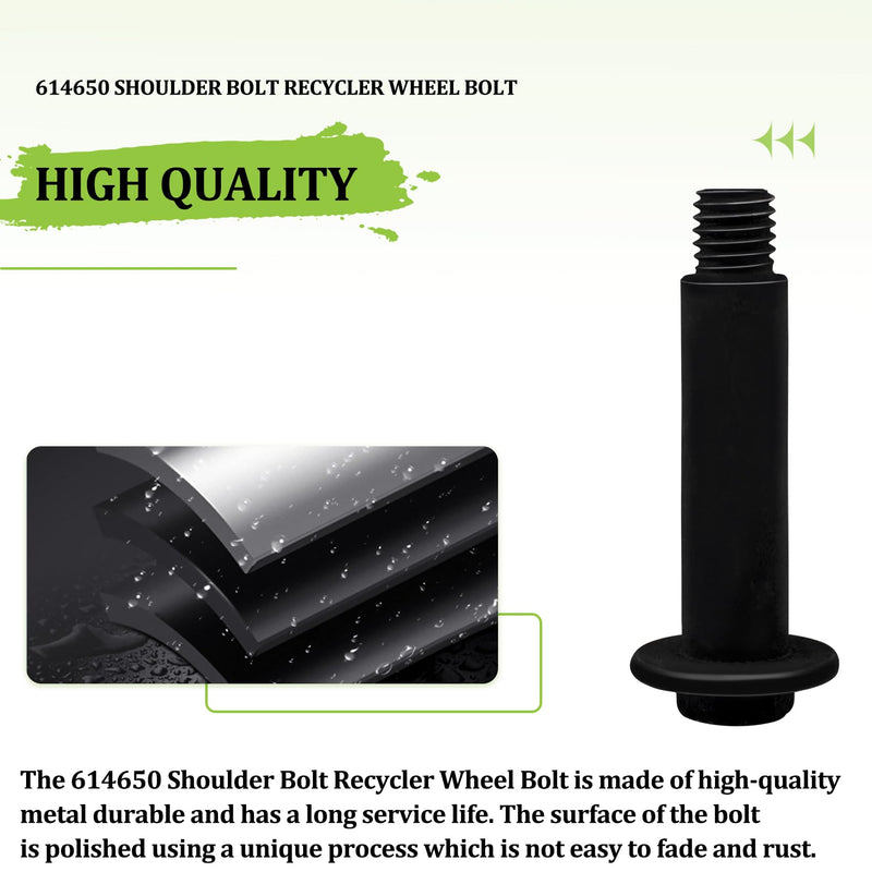 614650 Shoulder Bolt Recycler Wheel Bolt Compatible with Toro Lawn Mower and Snow Blower, Fits Models 22" Recycler Mower and Toro 1980s, Replaces Part Number 94-2797, 55-9160 and 61-4651, 4 Pack