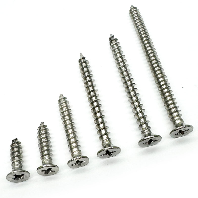 5 x 30mm Screw, Flat Head, Phillips Drive, Self Drilling, 304 Stainless Steel Drywall Wood Screws 100Pcs 5 x 30mm