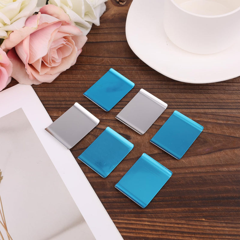 6pcs Under Cabinet Light Magnetic Strip, Replacement Adhesive Backing Magnetic Stickies Lights Under Cabinet Lights Magnetic Sticky for Cabinet Lighting Parking Number Plate