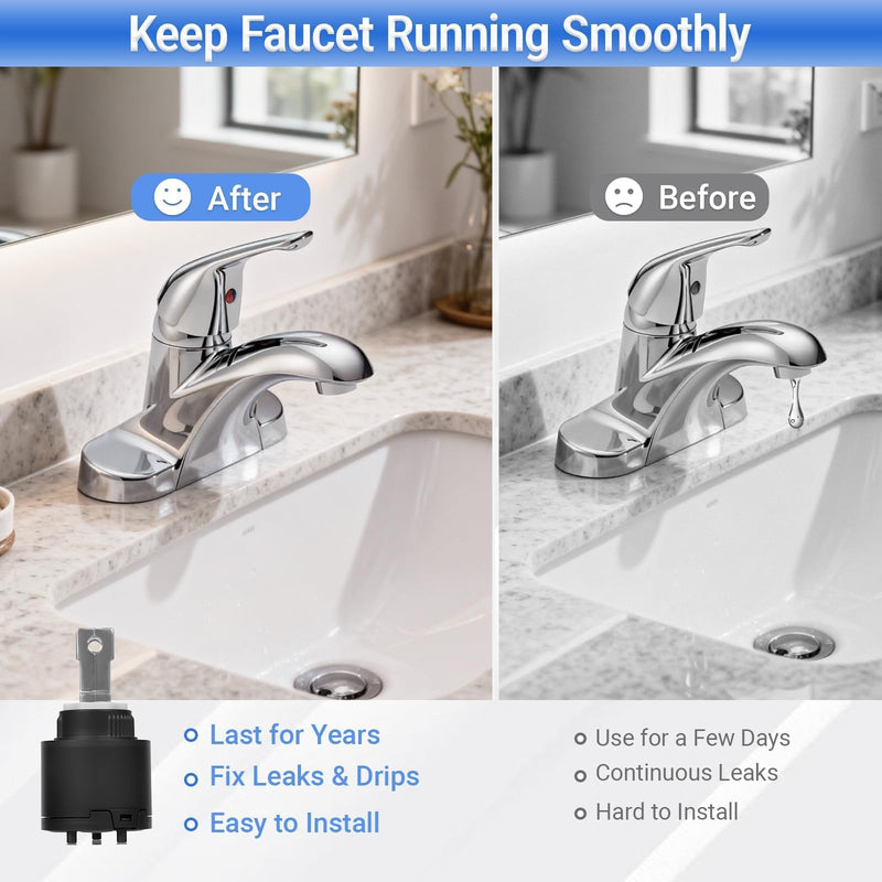 RP73000 Faucet Cartridge Replacement for Delta Plumbing Replacement Part, Easy Installation (Screws Not Included)