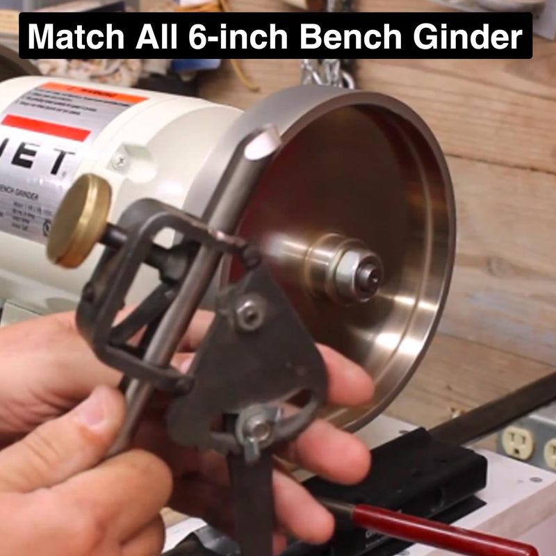 CBN Grinding Wheel with 6 inch, Plastic Body,Adjustable Bore,1'' Wide, Suitable for high-Speed Steel,for All Kinds of 6 inch Bench Grinders(150 Grit) 150 Grit