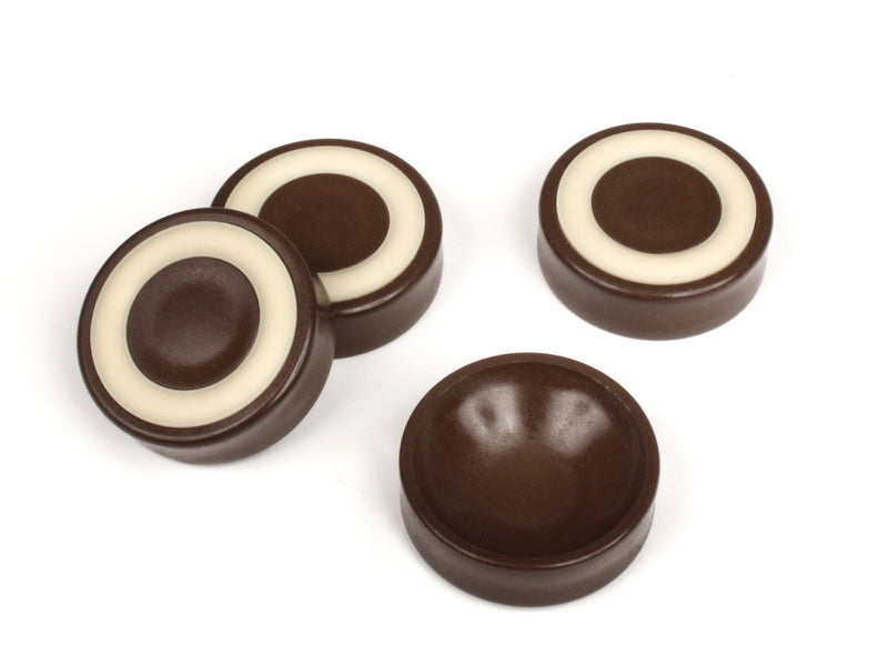 Slipstick CB605 Small Furniture Wheel Caster Cups/Floor Protectors with Non Skid Rubber Grip (Set of 4 Gripper Cups) 2 Inch Round - Chocolate Brown