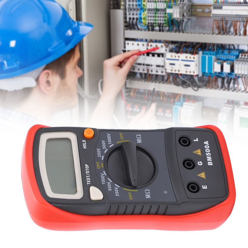 Kadimendium BM500A 1000V Digital Multimeter LCD Tester Digital Insulation Meter Megohm Meter Electrical Tester for Motor Cables