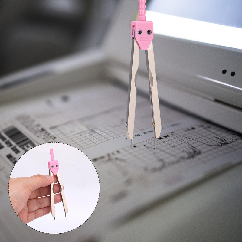 Calipers Measuring Tool for Nursing, Calipers Measuring Tool with Ruler Nurse or Doctor Electrocardiographs Measuring Tool Caliper Electrocardiogram Drafting Divider for Monitor (Pink)