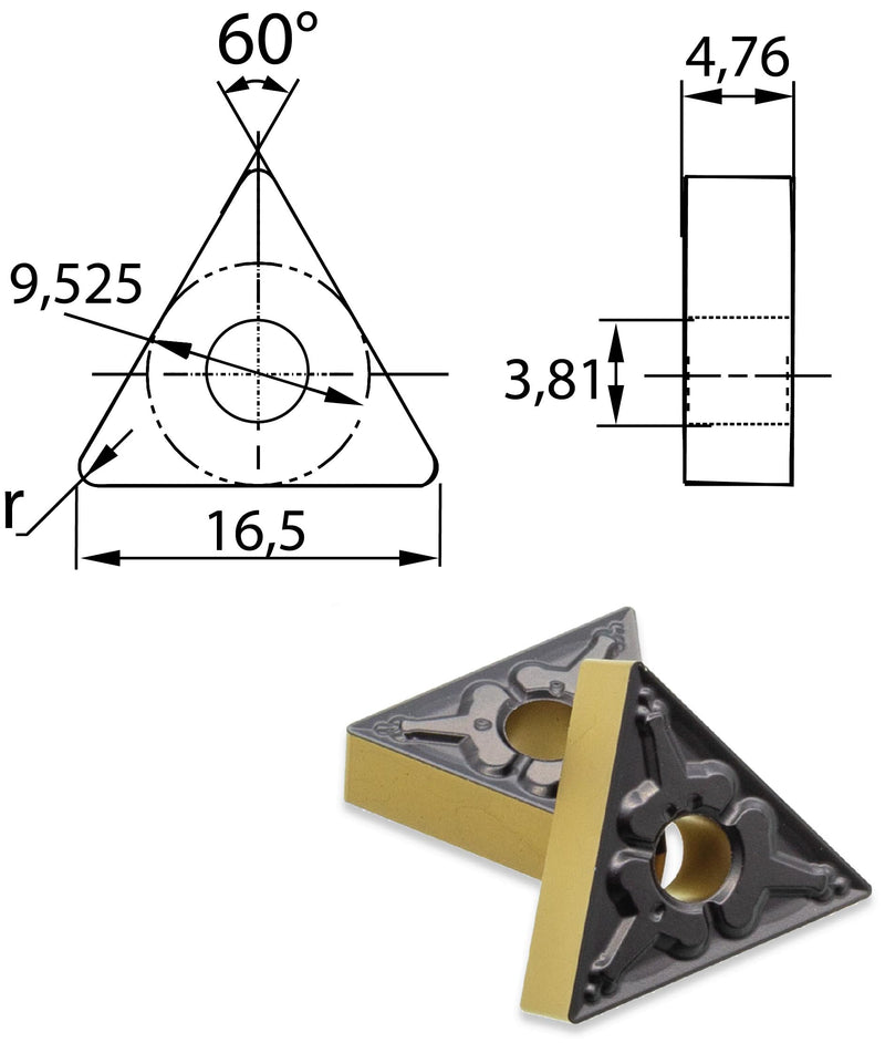 TJR® 10-Pack TNMG331 / TNMG160408-TM LF9218 Indexable Carbide Lathe Inserts for CNC & Standard Lathes – Premium Machining for Stainless Steel, Steel, Cast Iron & More