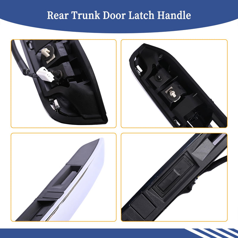 Rear Trunk Door Latch Handle Without Camera 90810-9PG0A 908109PG0A Compatible with Nissan Pathfinder 2013 2014 2015 2016 2017 2018 2019 Tailgate Liftgate Handle - Chrome