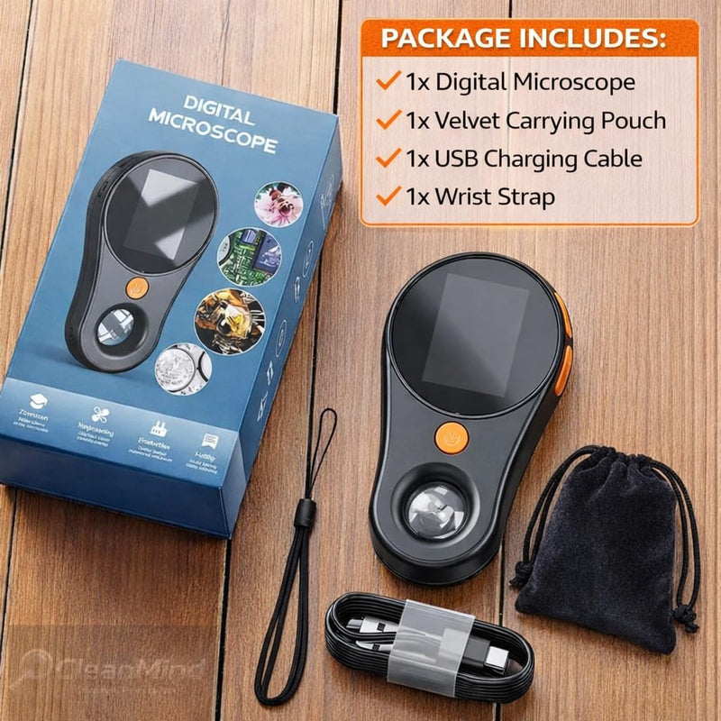 Digital Microscope 500x with 2.0" IPS Screen, Magnifying Glass, Coin Microscope, Trichome Microscope, USB Connection, Ideal for Electronics, Jewelry, Coin Collectors and Kids