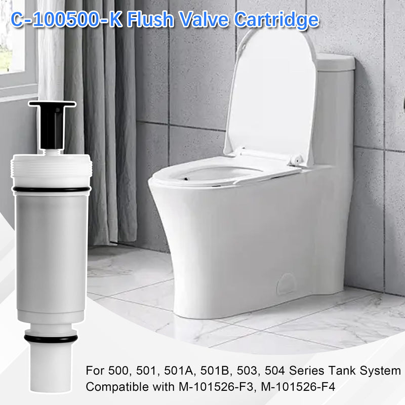 C-100500-K Flush Valve Cartridge Assembly, for 500, 501, 501A, 501B, 503, 504 Series Tank System, Compatible with M-101526-F3, M-101526-F4 Pressure Assist Tank