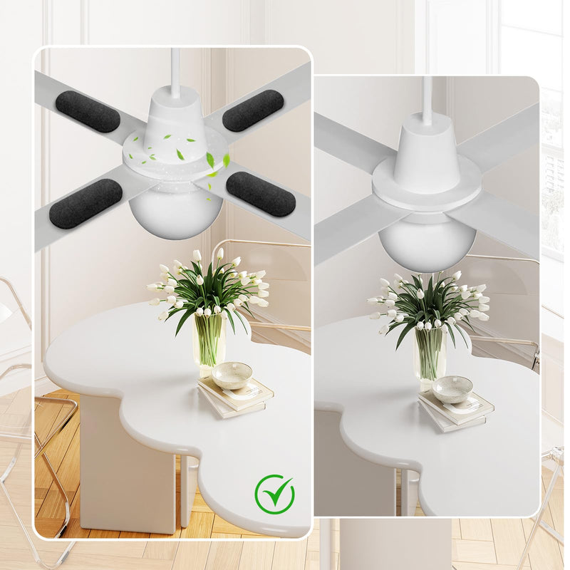 15 Pack Ceiling Fan Filters for Blades, Air Filters with Activated Charcoal, Universal Ceiling Fan Air Purifiers for Common Household Contaminants Black