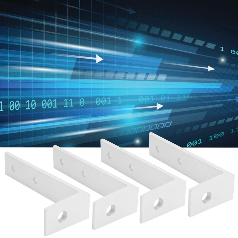 Fafeicy L Bracket, 4PCS Silver Corner Braces Aluminum L Shaped Right Angle Support Fixing Repair Brackets, for Home, Office(3030 Single), Connectors and Accessories
