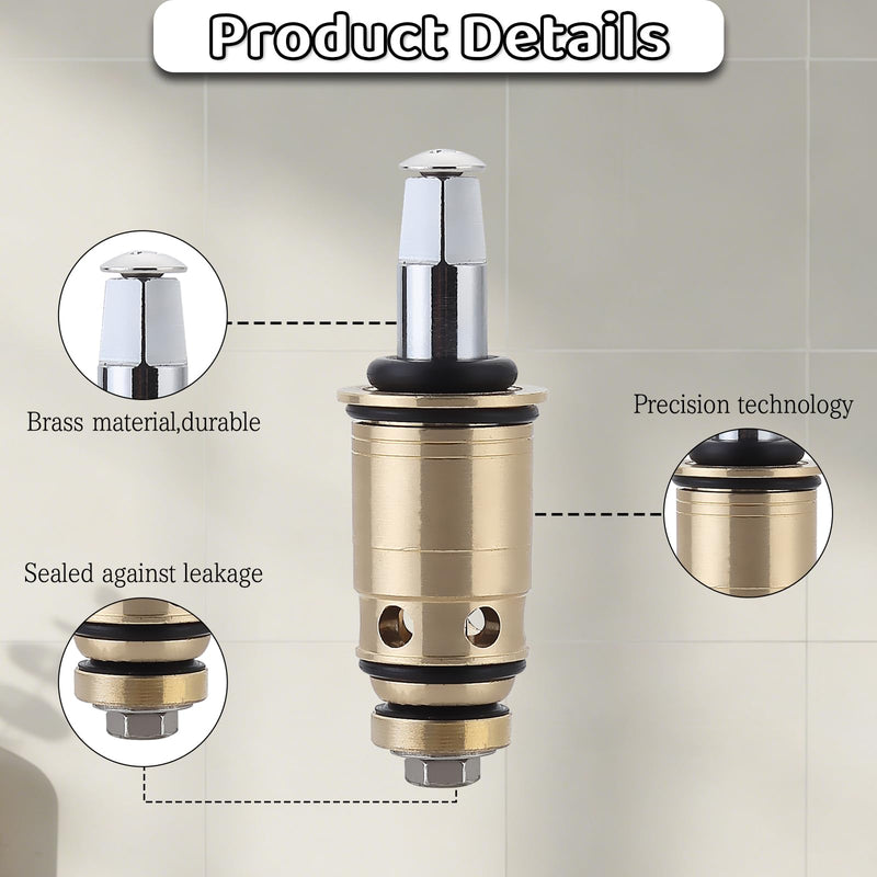 Compatible with Chicago 1-099XTJKABNF & 1-100XTJKABNF Quadruple-Compression Hot/Cold Water Core, Compatible with Chicago Faucet Cartridge, Bath & Kitchen Faucet Replacement