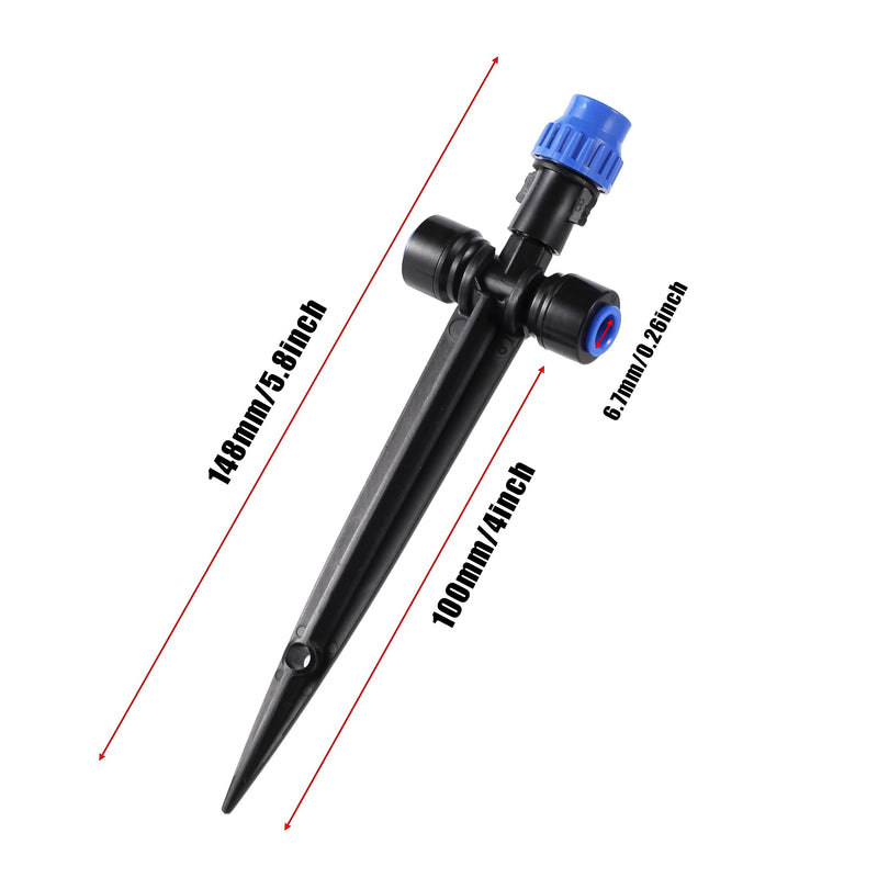 Drip Irrigation Emitters,with Adjustable 360 Degree Water Flow Drippers Atomization Sprayer for 1/4 inch Tubing,Garden Drippers Sprinker for House Garden Watering System (36pcs-Atomization Sprinker) 36pcs-Atomization Sprinker