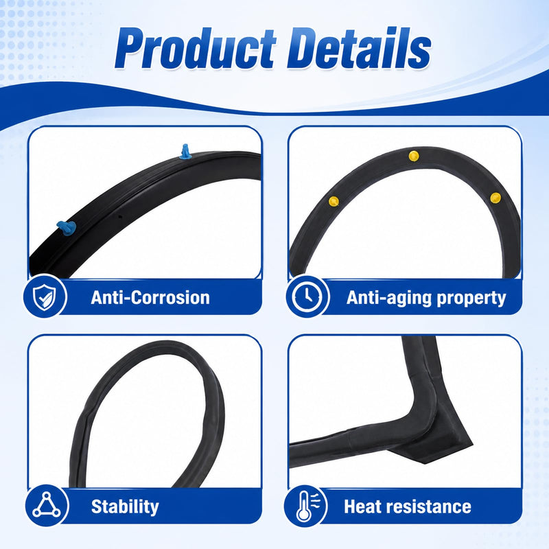 72310-T2A-A01 Front Right Passenger Side Door Weather Stripping Seal Fit for 2013 2014 2015 2016 2017 Honda Accord 2.4L 3.5L Door Weatherstrip Replaces 72310-T2A-A01 72310-T2F-A01