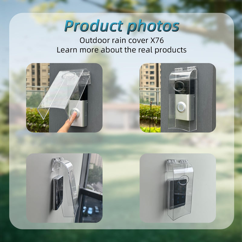 Plastic Flip Lock outdoor weatherproof keypad cover,Door Access Control Rain Cover，Doorbell protector(Transparent)