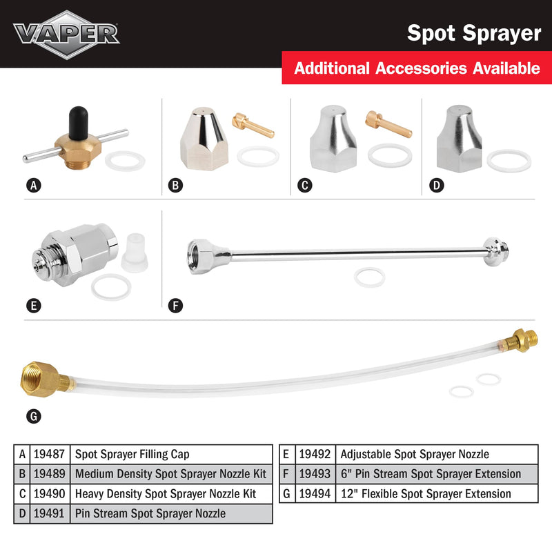 Vaper 19425 Spot Spray Non-Aerosol Sprayer, Pin Stream Brass Nozzle, Green 32 Ounces