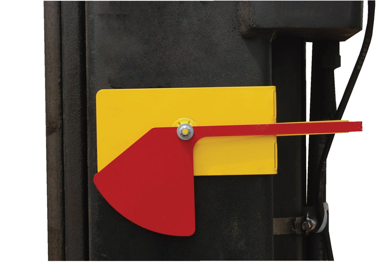 Vestil FRK-LVL Steel Fork Truck Level 9-1/4 in. x 2-5/8 in. x 5-1/16 in. Yellow/Red
