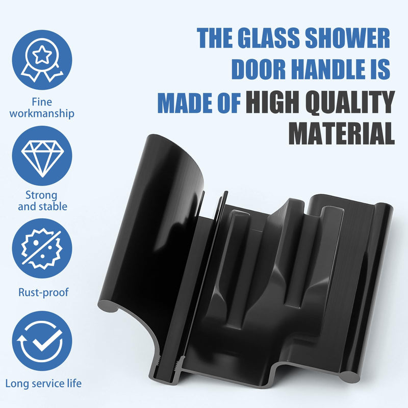 RV Shower Door Handle for Tri-Slide Door with Bumper and No T Bar