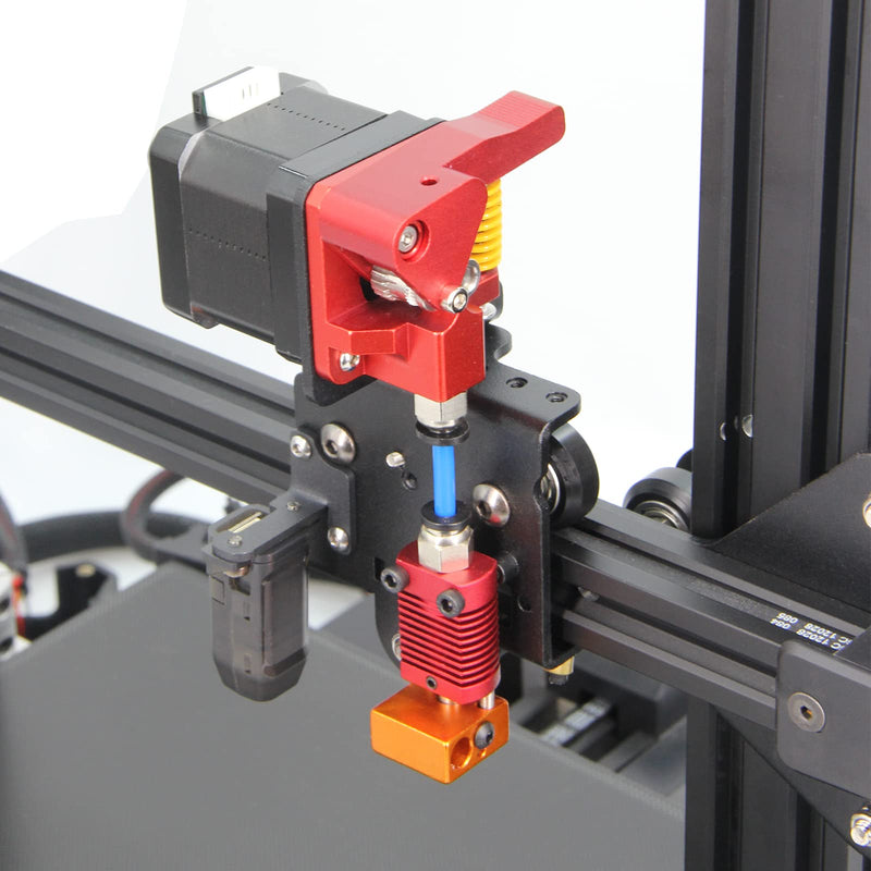 Ender 3 Direct Drive Upgrade Kit Aluminum Plate with Dual Gear Extruder Kit with Motor Easy Print TPU Flexible Filament for Ender3/3 V2/3 Pro/CR10 (Aluminum Plate+Dual Extruder+Motor Kit) Aluminum Plate+Dual Extruder+Motor Kit