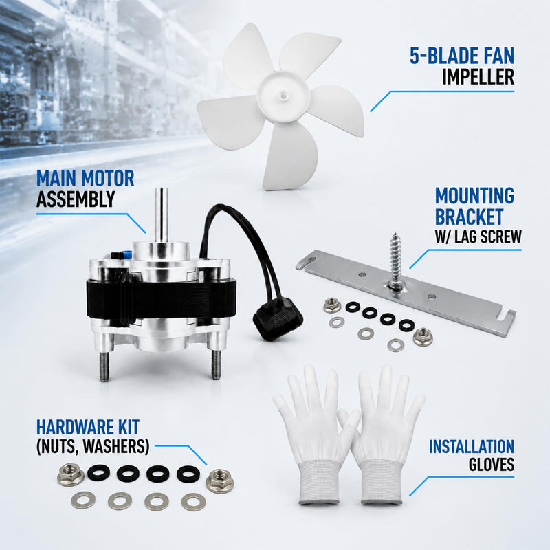 S99080199 Bathroom Exhaust Fan Motor 80 CFM 4.0 Sones Replacement Pure Copper Coil Electrophoresis Surface with Ball Bearings Compatible with 512 512M 673 673C 8870