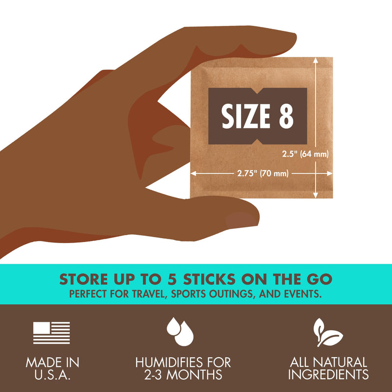Boveda 69% Two-Way Humidity Control Packs For Storing Up to 5 Items – Size 8 – 10 Pack – For Small Plastic Travel Cases & Bags – Moisture Absorbers – Humidifier Packs in Resealable Bag 69% (Plastic, Wood Containers & Bags)