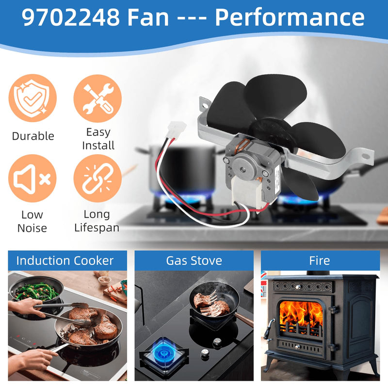 S97012248 97012248 Range Hood Fan Motor by Fetechmate Compatible with B-roan Nu-Tone Stove Range Hood 97012248 BP17 Fan Motor Replaces BP17 AP4527731 99080492 97005161 99080533 99080410 99080363