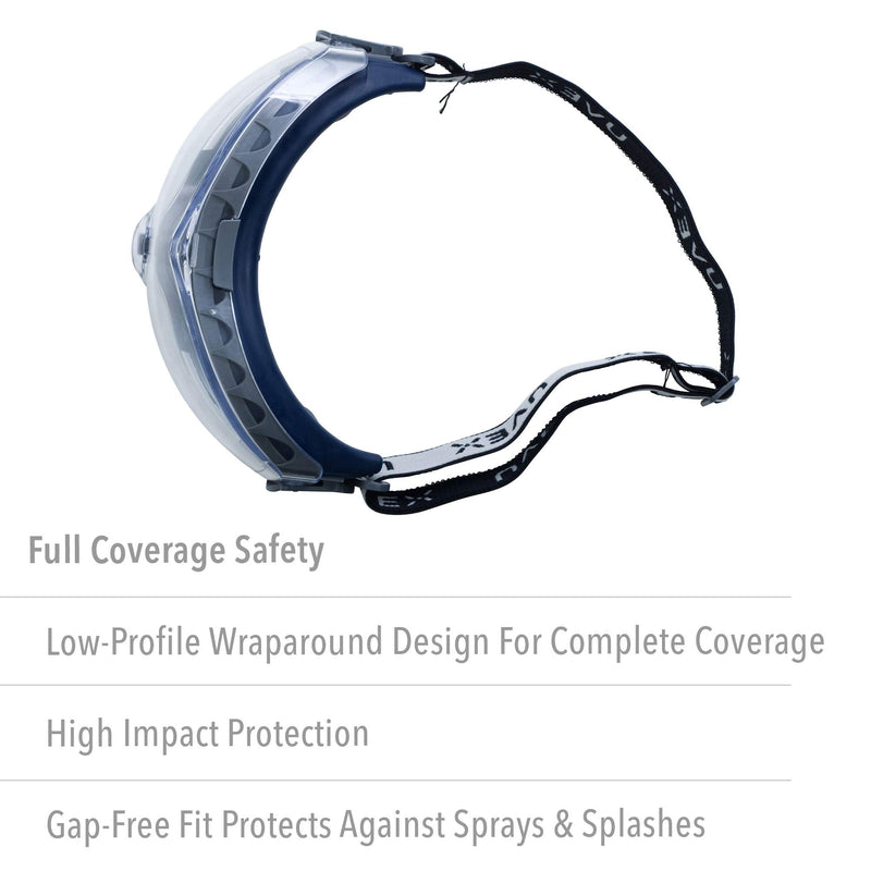 Uvex by Honeywell Stealth OTG Safety Goggles with Amber Lens, Dura-Streme Anti-Fog/Anti-Scratch Coating & Neoprene Headband (S3972D)