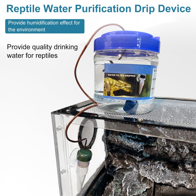 HEEPDD Reptile Water Dripper, Reptile Water Dripper Kit Plants Irrigation Devices Reptile Humidifier Watering Tool for Amphibians Bearded Dragon Lizard Turtle Snake Frog Gecko - PawsPlanet Australia