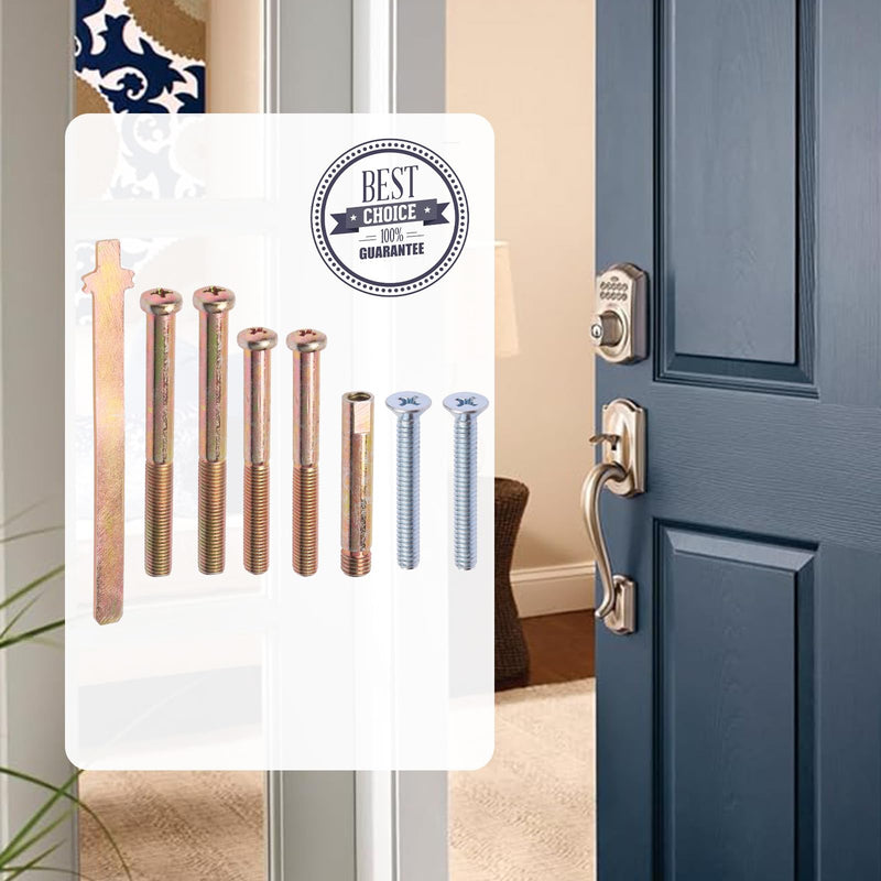 EAORBD 02007 Thick Door Kit for Schlage Deadbolt Thick Door Extension Kit, Deadbolt Tailpiece for Schlage Thick Door Kit Be365, Be469 Electronic Keypad Locks Extended Screws Replacement Parts