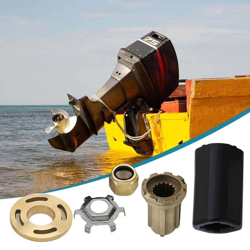 835257Q1 Hub Kit, 835257K1 Mercury Prop Hub Kit Alpha One Propeller Replacement Quicksilver Brass Material for 40-60 HP CT, 70-250 HP, Force 90-120, Verado 150-300