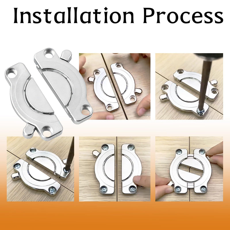 4Pcs Heavy Duty Table Latches, MfhdgXAvs Zinc Alloy Buckle Lock for Furniture Connectors, Desk Stabilizer & Table Leaf Extension