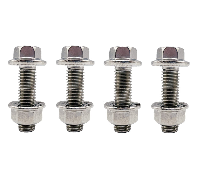 Stainless Steel Flange Screws, Flange Bolts, Exhaust Manifold Hardware Kit (Bolts&Nuts) M10X1.5-35mm (4-Pack)