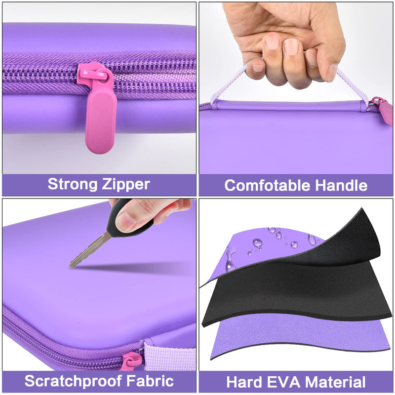 GWCASE Case Compatible with Glocusent/for Vekkia/for LITOM/for LEDGLE/for TAKKUI/for TSINGREE LED Neck Reading Light Book Light for Reading. Storage Carrying Holder for USB Cable (Box Only) -Purple Purple