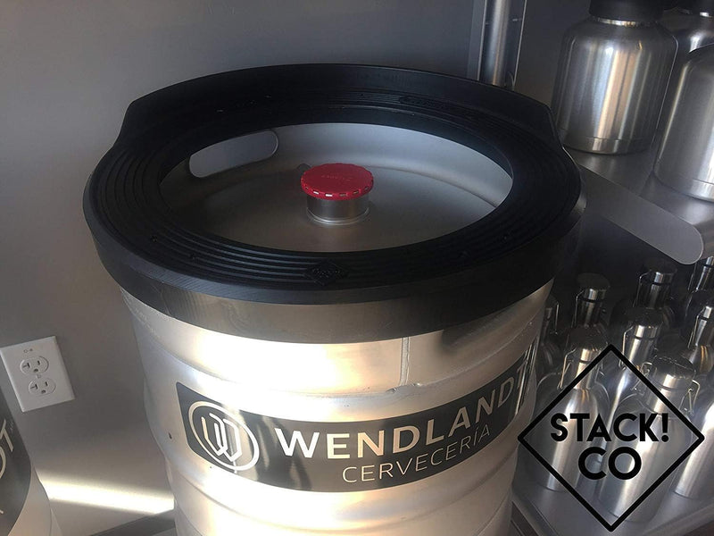 Half-Barrel Keg Stacker - Safely Stack Half-Barrel Kegs (Most Common Keg Size) with these Durable Stacking Rings. Keg Stackers Will Double Your Walk-In Cooler's Floor Space., 16 inches, Black