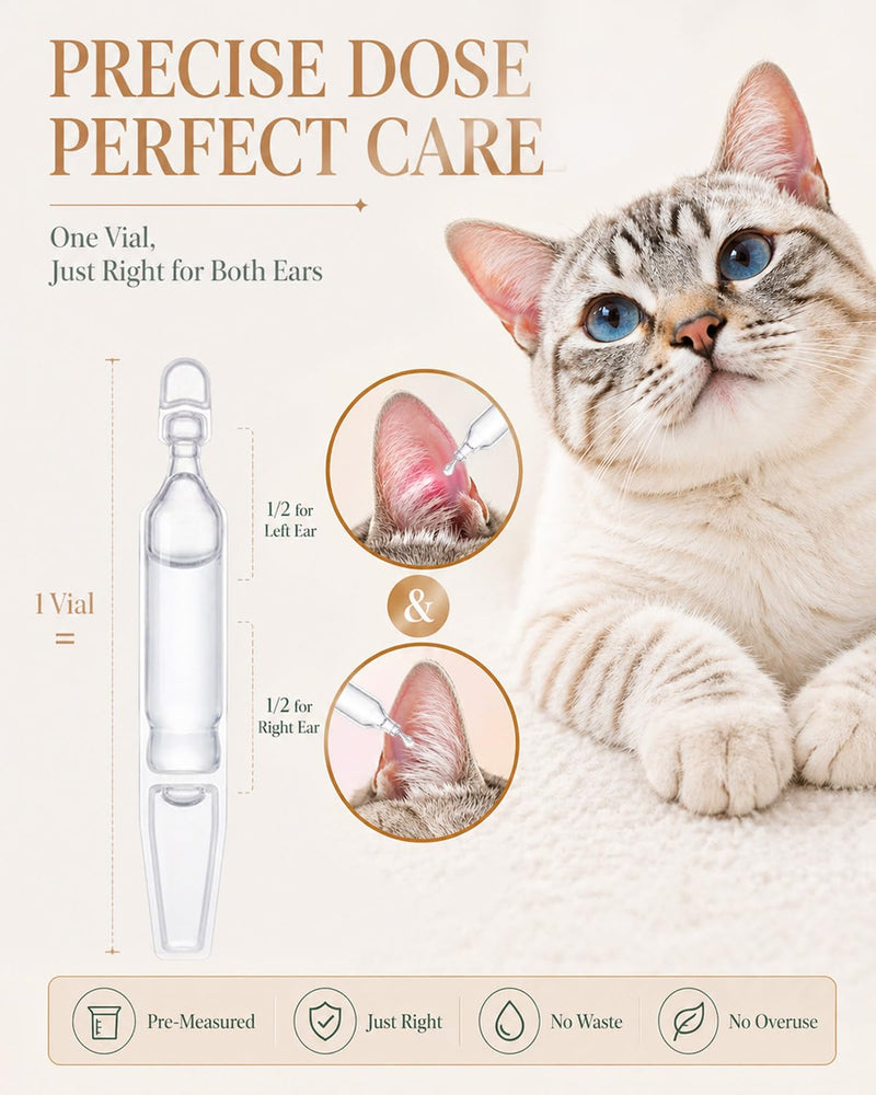 ACAPPELLA Cats Ear Cleaner Solution Drops - 10 Count