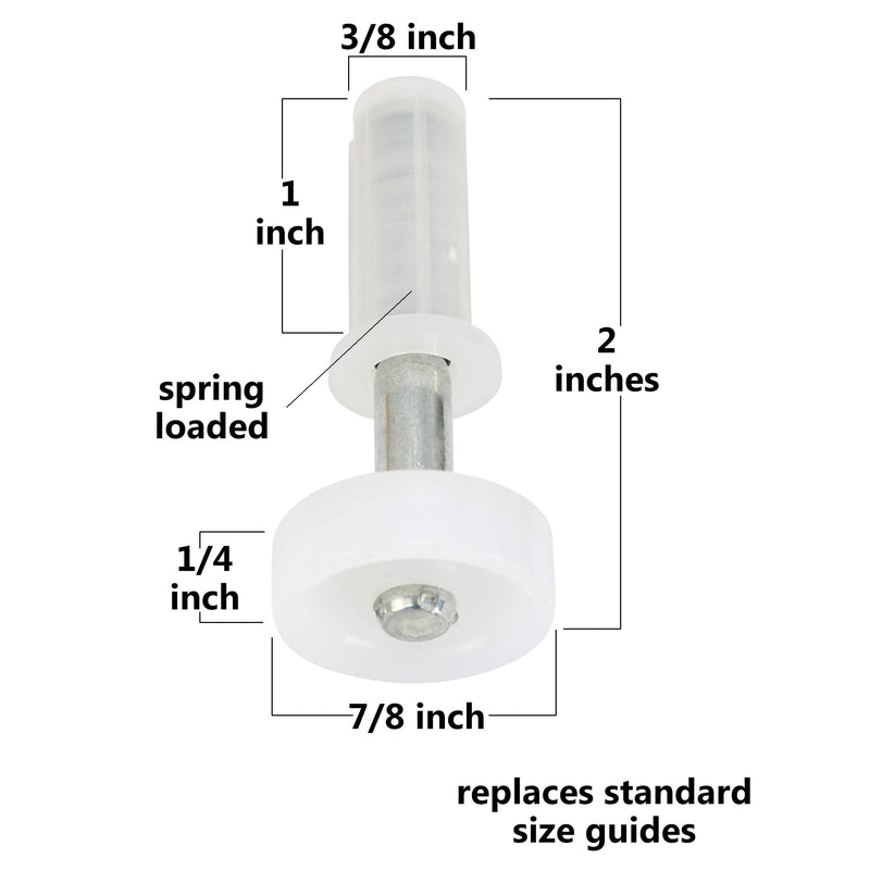 Spring-Loaded Bi-Fold Door Top Roller Guide Wheel, 4-Pack