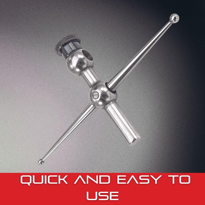 Starrett Universal Dial Test Indicator Attachment with Back Plunger for 196 and 196M Series Only to be Used Over Obstructions - Made of Tool Steel - 196F