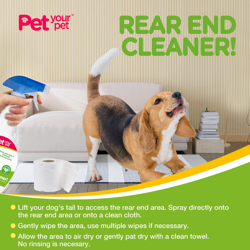 Rear End Cleaner – Safe Dog Butt Spray to Keep Your Dog’s Backside Clean & Fresh – No Rinse Dog Spray Made with Natural Ingredients - PawsPlanet Australia