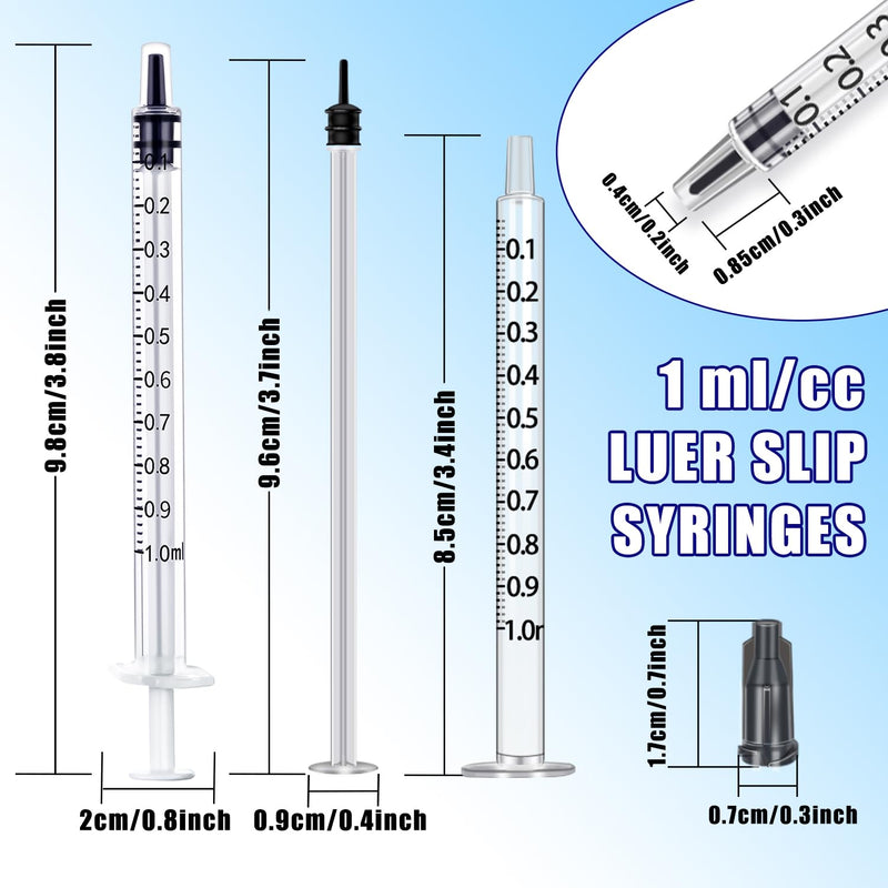 1ml Syringes with Caps (Pack of 100) 1ml White - 100pcs